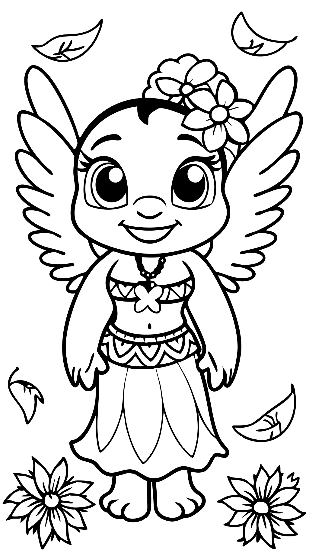 angel lilo and stitch coloring pages